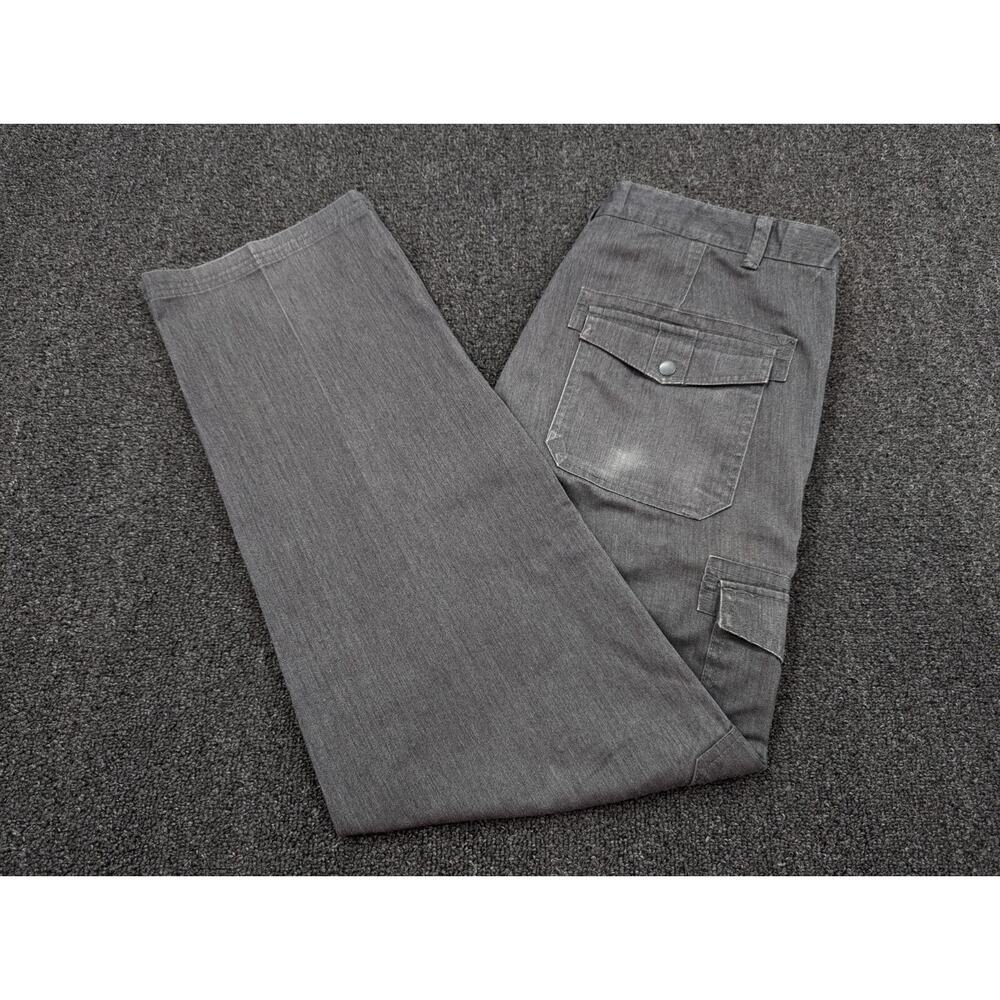 Habands Fit Forever Stretch Waist Denim Gray Polyester Pants Style 069 Size 36L